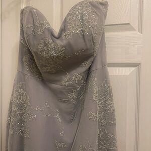 Silver Hayley Paige formal dress